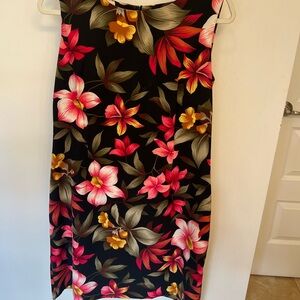 Floral Sleeveless Dress black and color